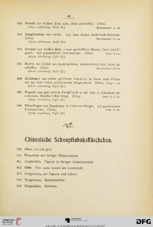 Chinesische Schnupftabaksfläschchen (Nr. 609-632)