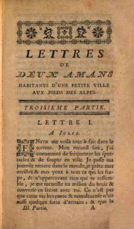 Lettres de deux amans, habitants d'une petite ville aux pieds des Alpes, 3