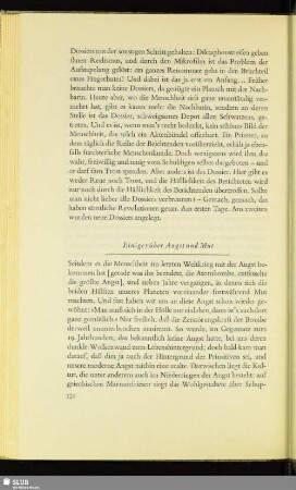 Einiges über Angst und Mut