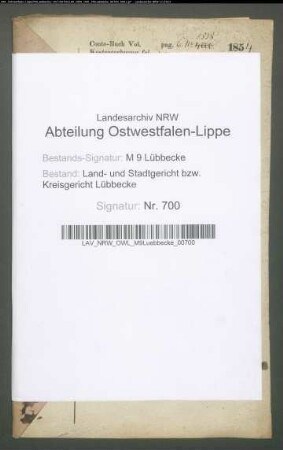 Erblasser: Köllmann, Anne Marie Friederike, geb. Fricke: