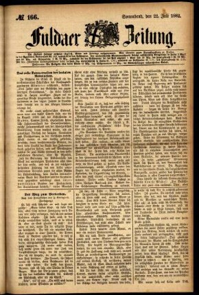 Ausgabe vom Samstag, den 22. Juli 1882.