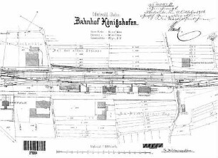 Königshofen (Baden): Empfangsgebäude,Güterschuppen Lageplan
