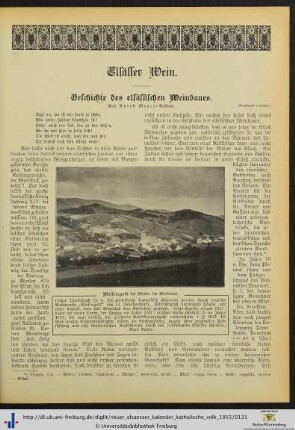 Geschichte des elsässischen Weinbaues.