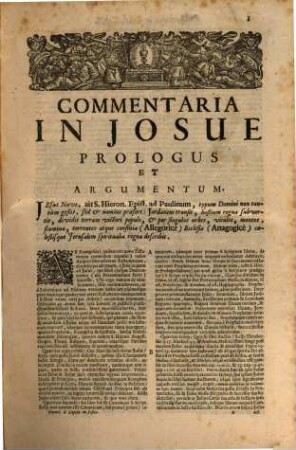 R. P. Corn. Cornelii A Lapide È Societate Jesu ... Commentarius In Josue, Judicum, Ruth, Et Primum Librum Regum. 1