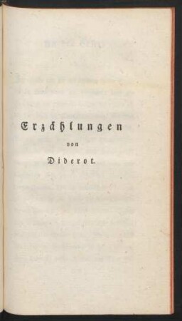 Erzählungen von Diderot