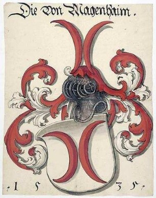 Adelswappen der Familie von Magenheim und Stadtwappen von Brackenheim