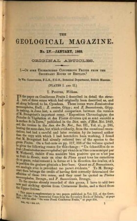 The geological magazine or monthly journal of geology. 6 = No. 55 - 66. 1869