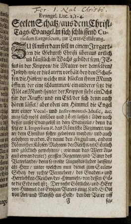 Evangel. Luc. 2,1-4. [Fer. I. Nativ.]