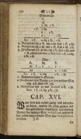 Cap. XVI. Wenn forn und mitten gantze und gebrochene stehen, [...]