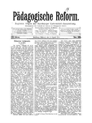 Ethischer Unterricht : (Schluß)