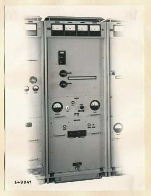 Fernsehsender, Schaltschrank; Foto 1954