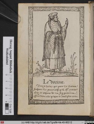 Le docteur [Recueil de la diversité des habits, Kleidung eines Arztes]