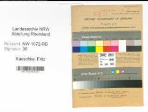 Entnazifizierung Fritz Kauschke , geb. 21.09.1906 (Jurist)