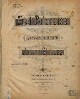 Fest-Polonaise : für großes Orchester ; op. 352