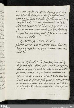 QVARTVM PRAECEPTVM.