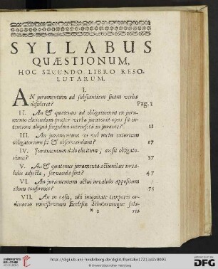Syllabus quaestionum