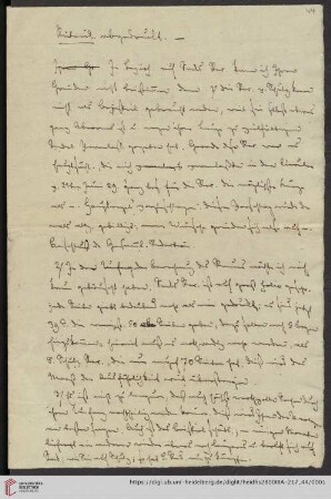 Korrespondenz Karl Immanuel Nitzsch / Carl Ullmann: Brief von Carl Ullmann an Karl Immanuel Nitzsch