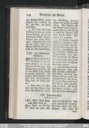 XII. Jahreswechsel.