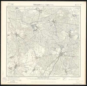 Meßtischblatt, 20.(2687) : Schwepnitz (Sächs.) - Lipsa (Preuß.), 1910 : Schwepnitz (Sächs.) - Lipsa (Preuß.). - Aufgen. 1901/02, hrsg. 1906, einz. Nachtr. 1910. - 1:25000. - Leipzig, 1910. - 1 Kt.