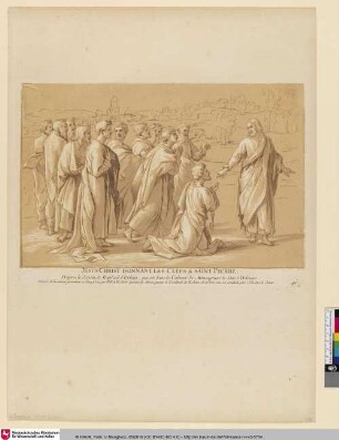 JESUS-CHRIST DONNANT LES CLEFS A SAINT PIERRE