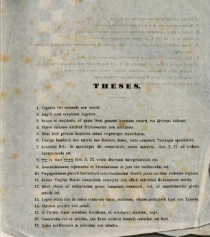 Maximilian Stadlbauer, ad disp. publ. pro summis in theologia honoribus rite obtinendis ab, Antonio Fischer .. habendam .. invitat. : (Insunt theses varii argumenti theologici.)