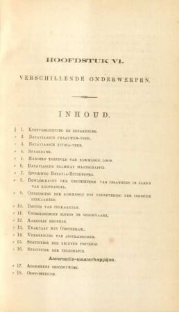 Hoofdstuk VI. Verschillende onderwerpen