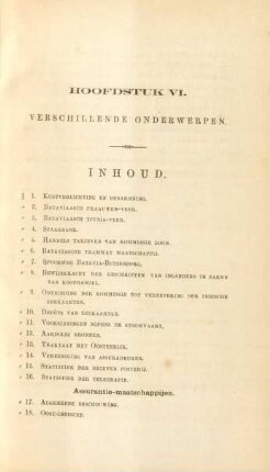 Hoofdstuk VI. Verschillende onderwerpen