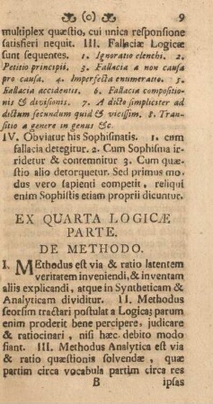 Ex quarta logicæ parte.