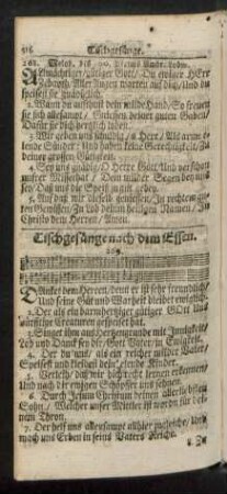 Tischgesänge nach dem Essen. 269. - 274.