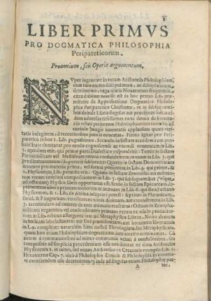 Proœmium, seù Operis argumentum.