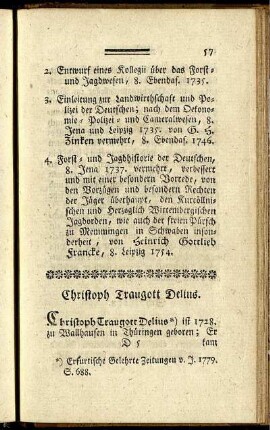 Christoph Traugott Dellus.