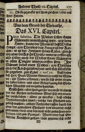 Das XVI. Capitel. - Das XX. Capitel.