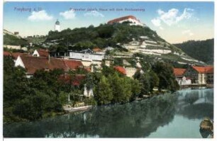 Freyburg. Turnvater Jahns Haus mit dem Schlossberg