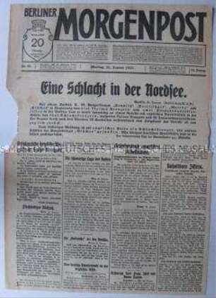 Tageszeitung "Berliner Morgenpost" zum Seekrieg in der Nordsee