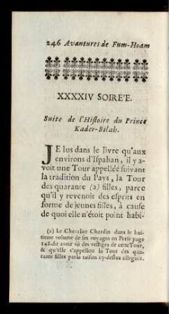 XXXXIV Soirée Suite de l'histoire du Prince