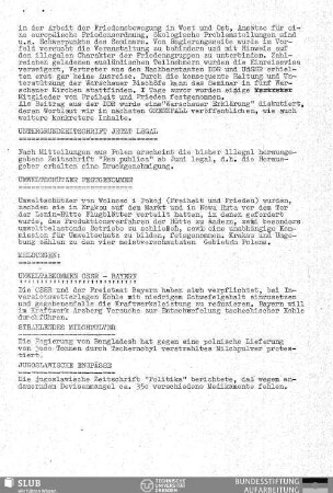 Untergrundzeitschrift jetzt legal