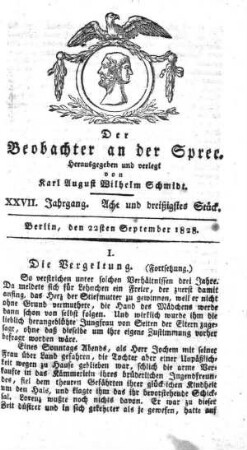 38. Stueck, 22. September 1828