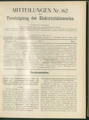 Mitteilung Nr. 162. Jg. 14, März 1915