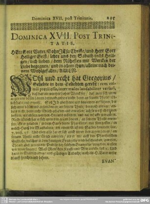 Dominica XVII. post Trinitatis