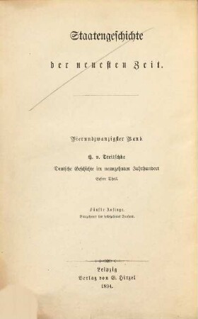Deutsche Geschichte im neunzehnten Jahrhundert, 1. Bis zum zweiten Pariser Friedens