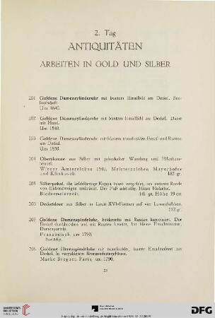 Antiquitäten (Nr. 201-242)