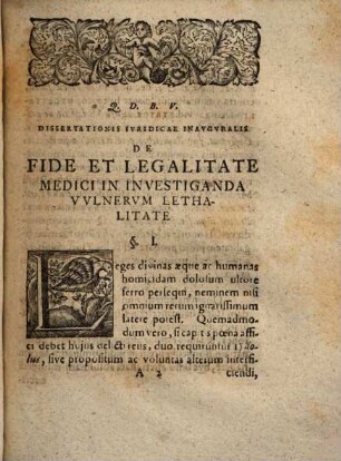 Dissertatio Inavgvralis Ivridica, De Fide Et Legalitate Medici In Investiganda Vvlnervm Lethalitate