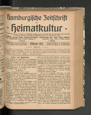 5. Jahrgang, Februar 1913.