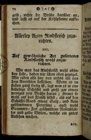 Allerley Arten Rindfleisch zuzurichten.