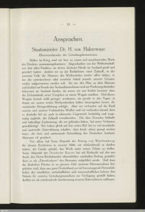 Ansprachen