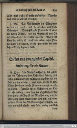 Sieben und zwanzigstes Capitel. Anleitung für die Kinder