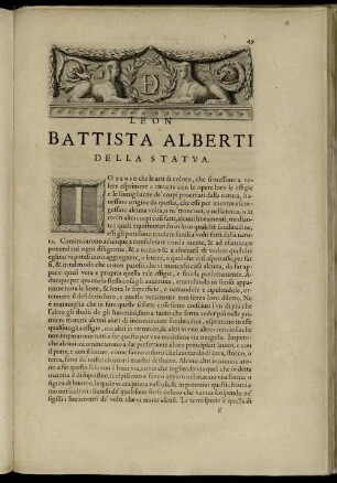Leon Battista Alberti Della Statua