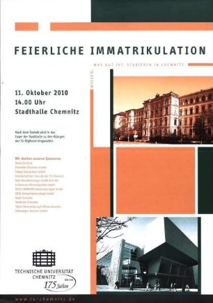 Feierliche Immatrikulation