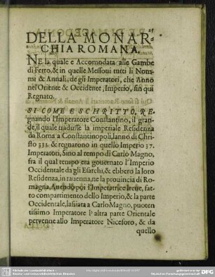 Della Monarchia Romana