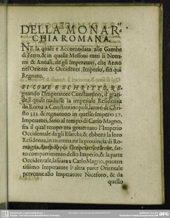 Della Monarchia Romana